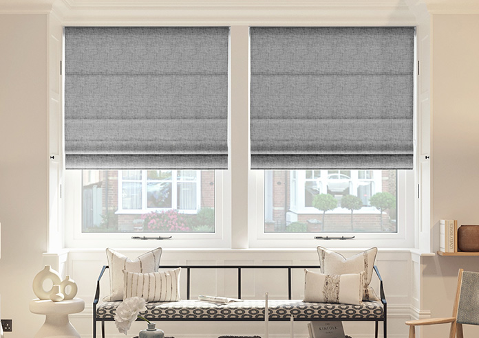 Melrose (Blackout), Wool Grey - Roman Blind - Image 3